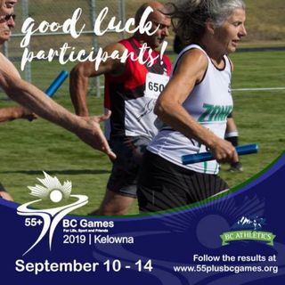 2019 BC 55+ Games – Kelowna – Sept 10 – 14