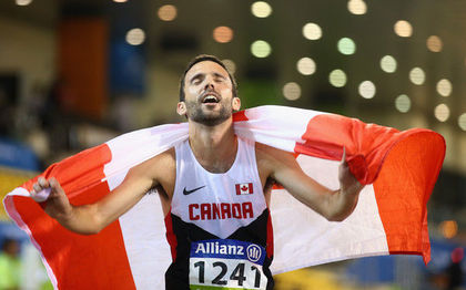 Guillaume ouellet et brent lakatos sur le podium à londres