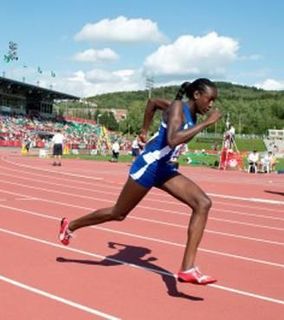 Katherine surin au 400 m du championnat ac